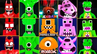 Garten of Banban 3 ALL JUMPSCARES vs MINECRAFT vs ROBLOX |, Crocky, Fairy Ururoo, Tall Victo