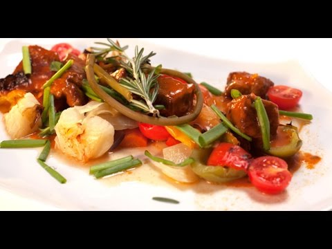 Видео рецепт Рагу из свинины с овощами