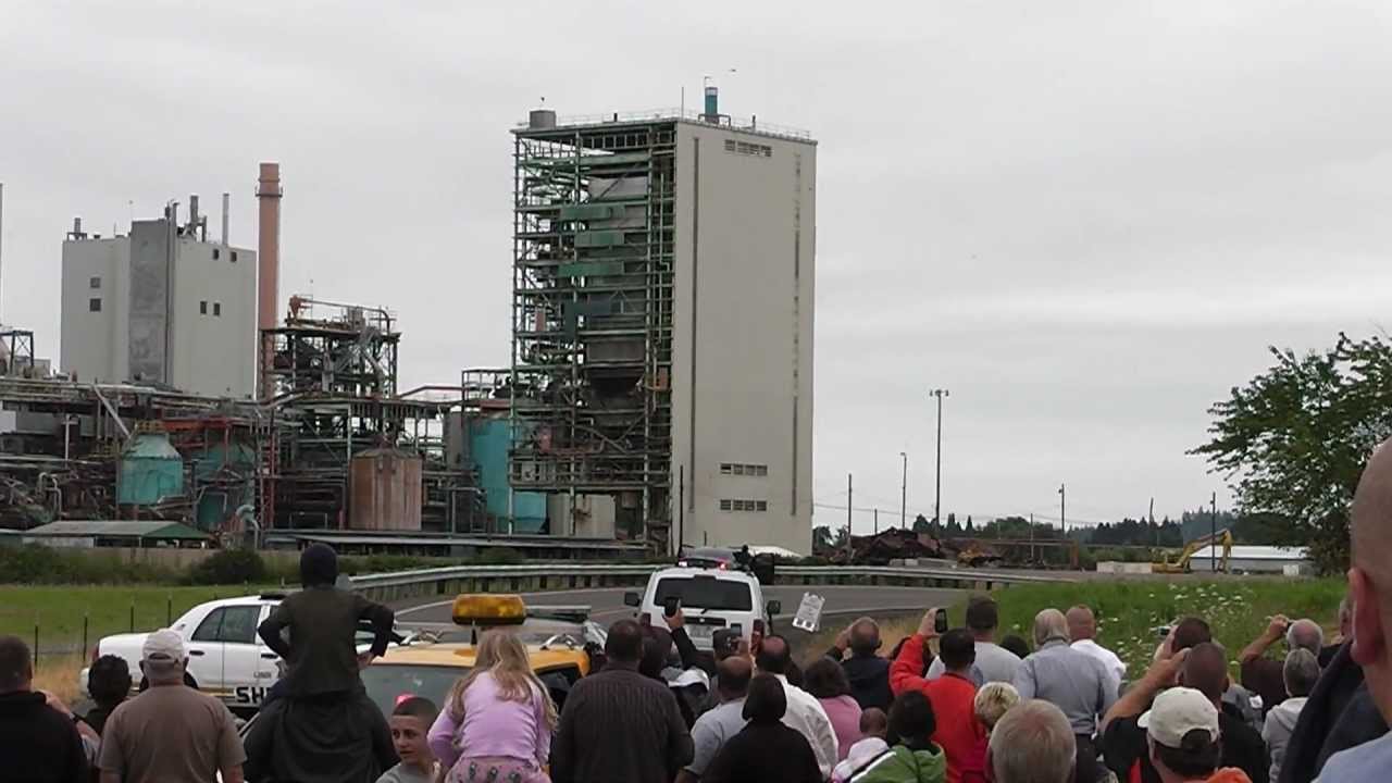 Implosion of International Paper Recovery Boiler 4 YouTube