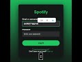 Spotify Login Page #shorts #htmlcssproject #login.
