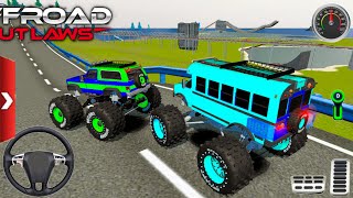 Mega Monster 4x4 Truck Driving Simulator-Offroad Outlaws 60fps Gameplay.