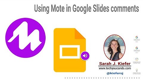 Using Mote in Google Slides comments
