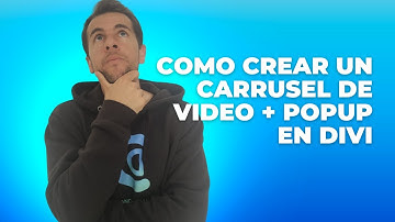 Como crear un CARRUSEL de vídeo + POPUP en DIVI🚀