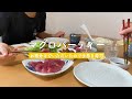 【手巻き寿司】マグロをいただいたのでパーティー開催【二人暮らし】