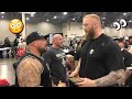 Thor the mountain worlds strongest man approaches me at the mr olympia