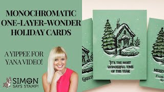Monochromatic One-Layer-Wonder Holiday Cards