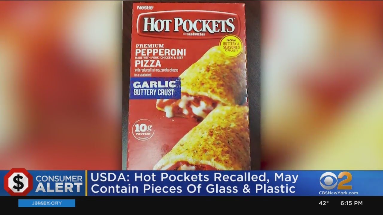 Recall issued for Pepperoni Hot Pockets, which may contain glass and hard  plastic 