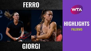 Fiona Ferro vs. Camila Giorgi | 2020 Palermo Semifinal | WTA Highlights