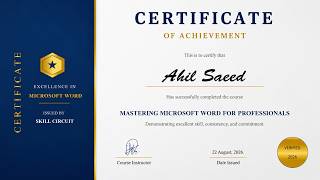 How to Make a Certificate in MS Word | Professional Certificate Design Tutorial