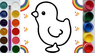 Drawing Chick for Children | Простые Рисунки для Детей | Рисуем Цыплёнка