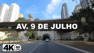 [4K60fps] Driving Av 9 de Julho Sao Paulo Brazil -MT4K-