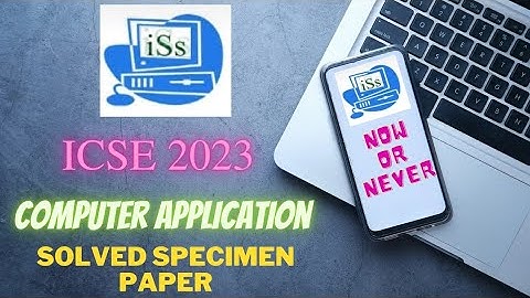 Solved computer specimen paper (Section A)2023 for icse class 10 | i Soft Solution | Amarnath Gorai
