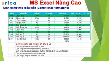 Học Excel - Định dạng theo điều kiện Conditional Formatting