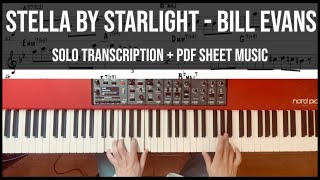 Bill Evans - Stella by Starlight Solo Transcription (+ PDF Sheet Music)