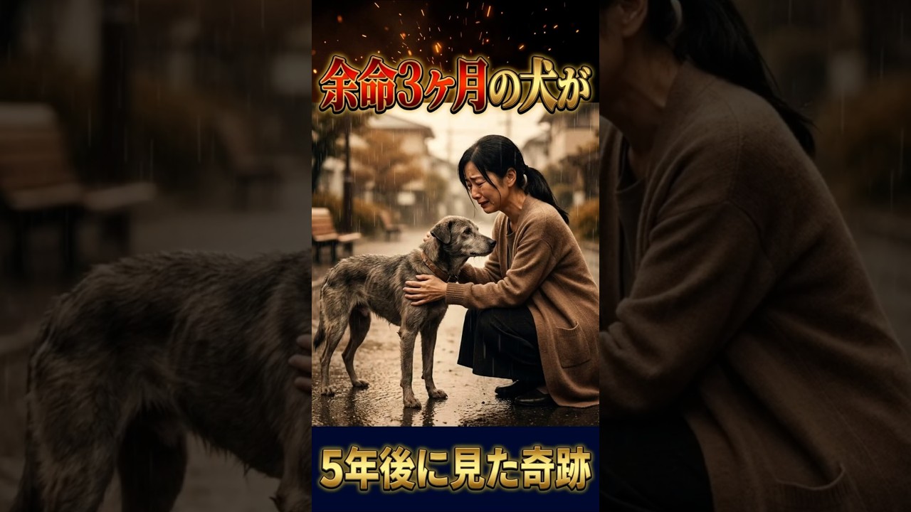 老犬を拾った日、獣医があと3ヶ月と告げた物語の動画