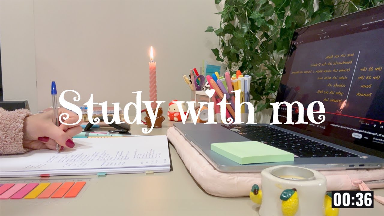 📚 3 HOUR STUDY WITH ME | pomodoro 60/10 + rain sounds