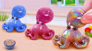 Recipe For Seafood Lovers 🐙 Grilled Octopus with Honey & Spicy Mustard Sauce 🍯 Tina Mini Cooking