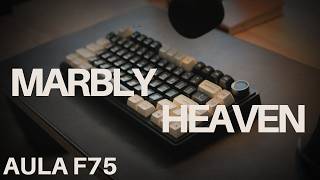 aula f75 | sa keycaps | outemu hanny – pure marble.