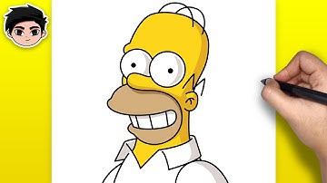 How to Draw Homer Simpson from The Simpsons | Easy Step-by-Step