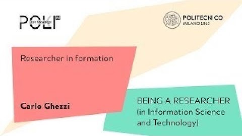 Researcher in formation (Carlo Ghezzi)
