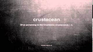 What does crustacean mean