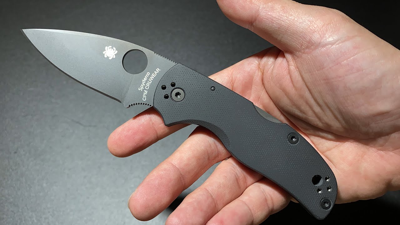 SPYDERCO NATIVE 5 CPM CRUWEAR DLC BLACK SMOOTH G10 ยืม รุ่นพิเศษ Knife