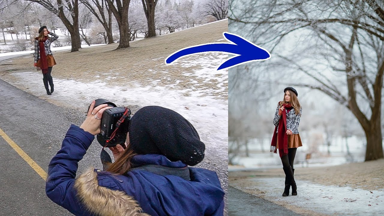Overcast Winter Photoshoot, Behind The Scenes