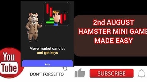 2nd August  Hamster Kombat Mini Game For Key (Puzzle) | How to complete New Mini Game 02-08-2024