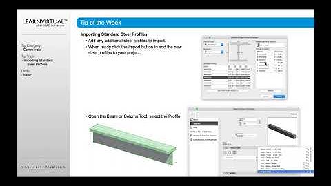Importing Standard Steel Profiles into Archicad