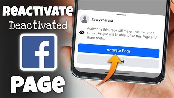 How to Reactivate Deactivated Facebook Page