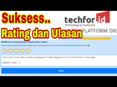 Cara Memberi Rating dan Ulasan di kampus.techfor.id KEMNAKER Prakerja 2020 | Calon Guru