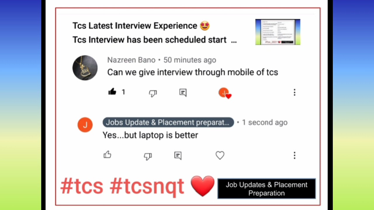 Tcs Interview Has Been Scheduled Good News Can 2e Give Interview Tcs Interview Has Been Scheduled Good News Can 2e Give Interview
