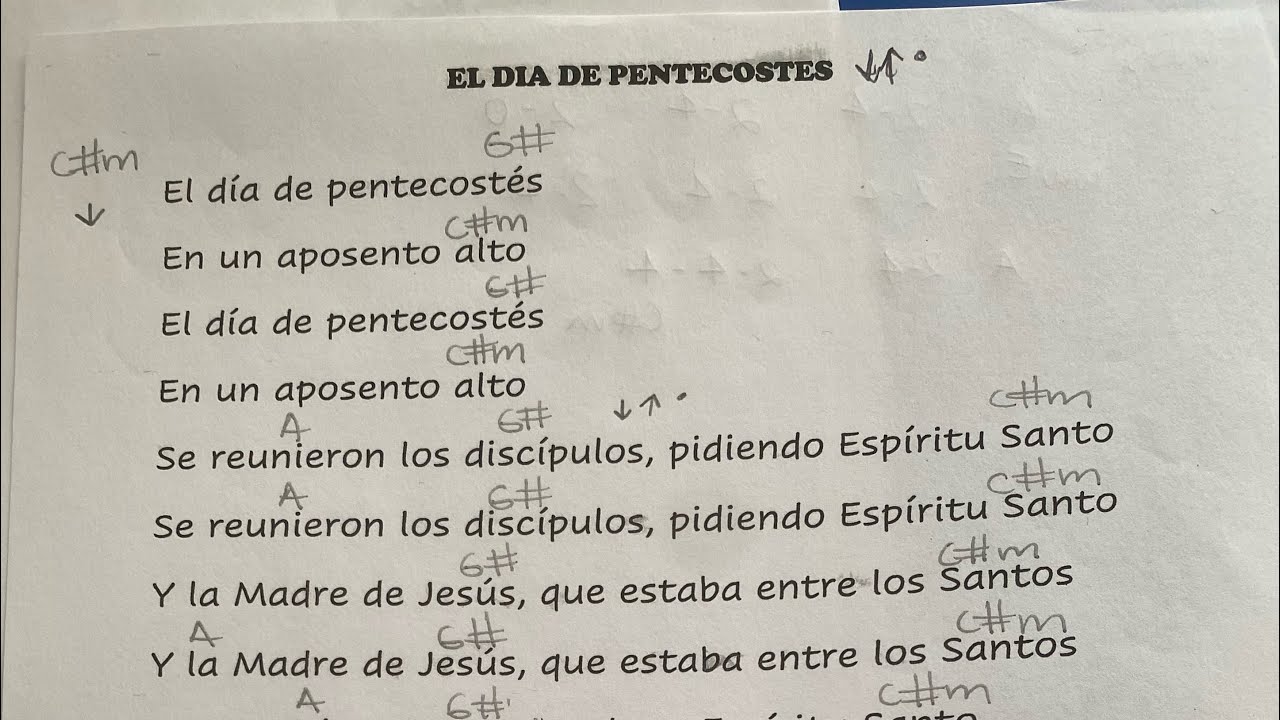 En El Dia De Pentecostes Letra