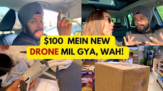 New Drone mil gya sirf $100 mein| He is happy again | Daily vlog |Gursahib and Jasmine