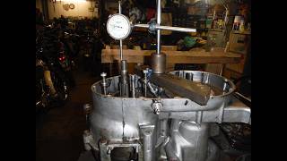 Bsa A65 Engine Strip & Rebuild 7 - Crank End Float Checked After Reembly Of Engine Bottom End.