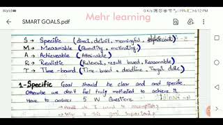 What is SMART goal acc to psychology? In urdu /hindi lecture.