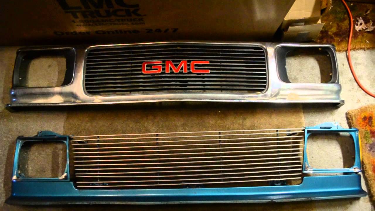 1st gen chevy s10 gmc grill swap - YouTube.