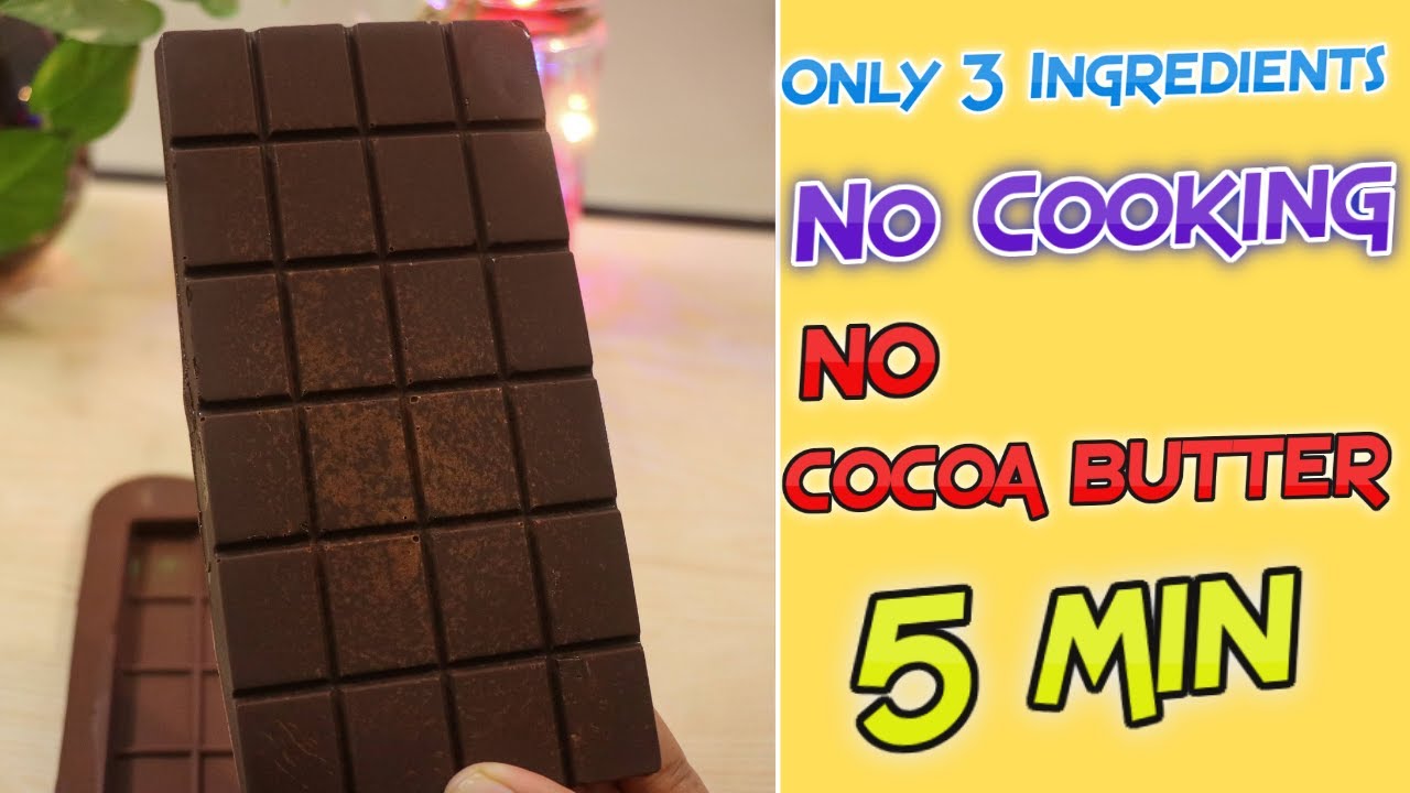 [5Min] No Cooking Homemade Dark Chocolate Recipe Only 3 Ingredients