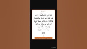 سورة غافر - سورة 40 - اية 67