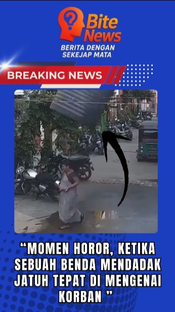 Detik-Detik Momen Horor! Benda Misterius Jatuh tepat diatas kepala korban!