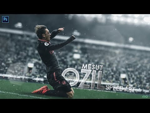Mesut Özil | Football Poster Design | Arsenal F.C | Speed Art | GraphicsD (#Photoshop)