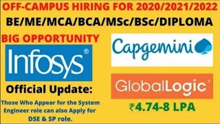 🔴GlobalLogic Off Campus Drive|📢 2018- 2022 Batch |CTC 4-8 LPA #askgkroy #shorts