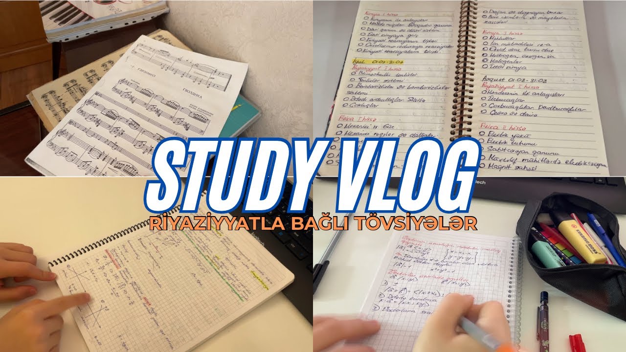 YAY PLANI | RİYAZİYYATLA BAĞLI TÖVSİYƏLƏR | yay study vlog📖☀️