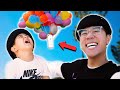 His phone flew away w balloons prank successful