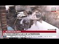 Impresionante incendio en San Martín: una fábrica de aceite quedó reducida a escombros