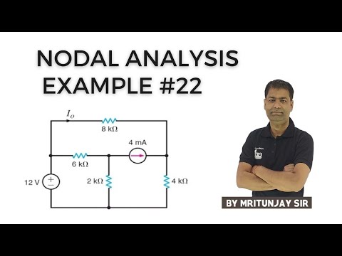 3.22 Nodal Analysis Numerical Example #22  | Basic Electrical Engineering