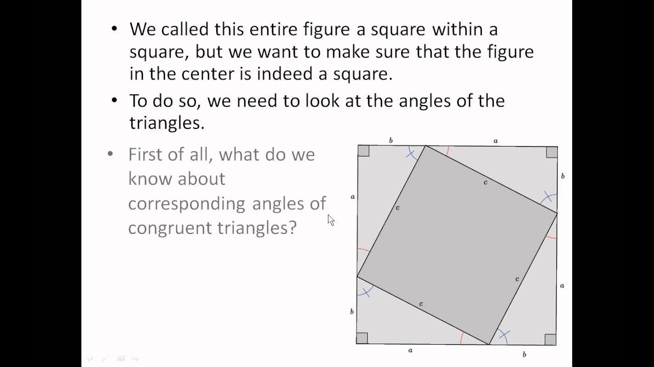 15 Informal Pythagorean Theorem Proof - YouTube