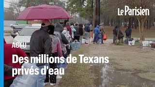 Vague de froid : au texas, des files d’attentes interminables pour s’approvisionner en eau