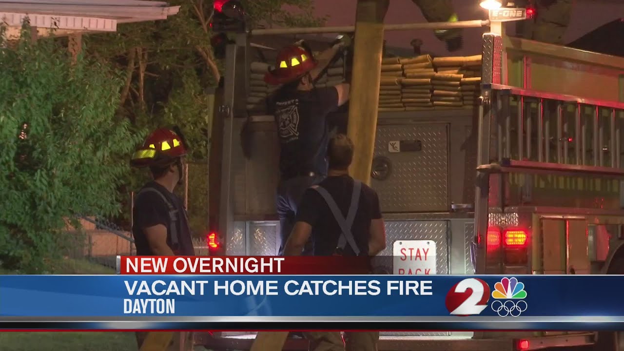 Vacant home catches fire - YouTube