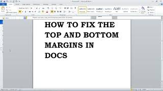 How to Fix Top and Bottom Margins in Microsoft Word 2022